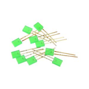 Светодиод Кипмо 5мм, цвет зеленый, зеленая линза, 2*5*7мм, упаковка 10шт