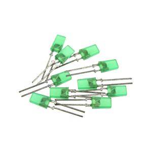 Светодиод Кипмо 5мм, цвет зеленый, зеленая линза, 2*5*8.5мм, упаковка 10шт