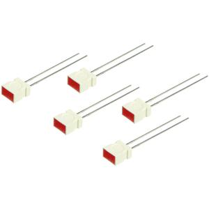 Светодиод красный 10mcd Kingbright L-1043IDT (упаковка 5шт) прямоугольный