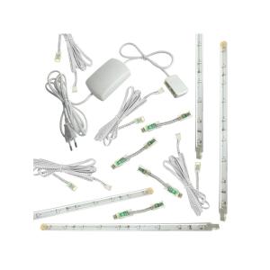 Светодиодный светильник линейный 4*25см зеленый 220В