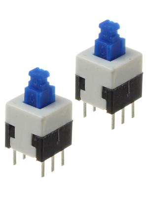 Тактовая кнопка 8*8mm h14 6pin с фиксацией, упаковка 2шт