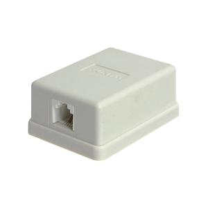 Телефонная розетка евро, 1 гнездо, бежевая