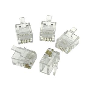 Телефонный разъем RJ12 для провода 6P6C (упаковка 5 шт)