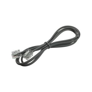 Телефонный удлинитель 1 метр, в линию 6P4C, серый