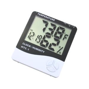Термометр-гигрометр цифровой HTC-1 комнатный, часы, будильник