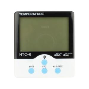 Термометр-гигрометр цифровой HTC-6 комнатный часы будильник, дата