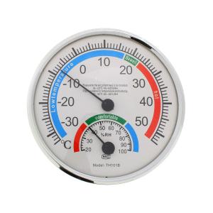Термометр-гигрометр TH101B, механический d130мм, белый