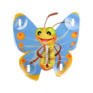 Термометр оконный Бабочка, на присосках