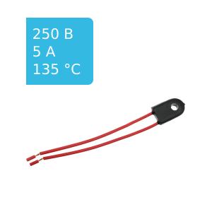 Термопредохранитель 135°С 5A, на шнуре