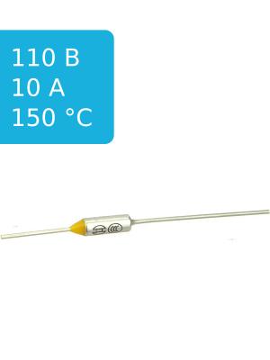 Термопредохранитель 150°С 10A, 110V, керамика, на шнуре