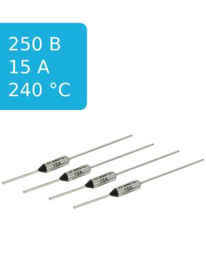Термопредохранитель 240C 15А Zhenhui ZH103-240 (упаковка 4шт)