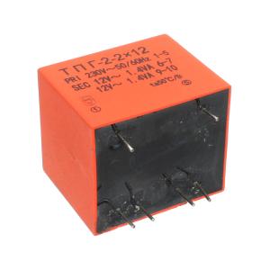 Трансформатор 2*12В 0,4А низкочастотный, ТПГ-2-2х12В, сетевой, 2 выхода по 0.2А