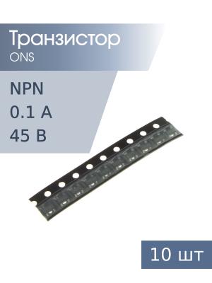 Транзистор BC850B SOT23 ONS (упаковка 10шт) NPN 45В 0.1А 0.3Вт