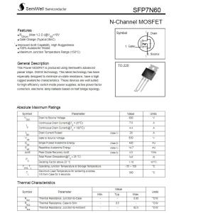 Транзистор SFP7N60A 