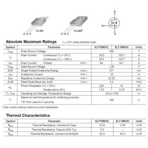 Транзистор SLF18N50C TO-220F