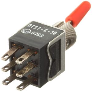 Тумблер 10*15 ПТ57-6-3В 6 контактов, 2 положения "5"