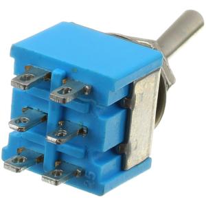 Тумблер 12Х12 ON-OFF-ON Jie MTS-203 3А 250В 2 группы 3 положения