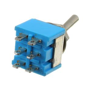 Тумблер 12Х12 ON-OFF-ON Jie MTS-203 3А 250В 2 группы 3 положения