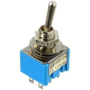 Тумблер 12Х12 ON-OFF-ON Jie MTS-203 3А 250В 2 группы 3 положения