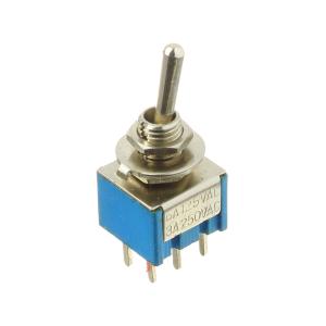 Тумблер 12Х12 ON-ON Jie MTS-202-A2 3А 250В 2 группы 2 положения