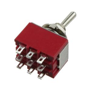Тумблер 13*18 250В/2А 9 контактов 3 положения метал