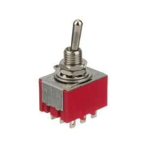 Тумблер 13*18 250В/2А 9 контактов 3 положения метал