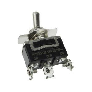Тумблер 14*30 250В 15А 3 контакта, 3 положения