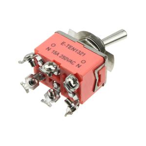 Тумблер 20*30 250В/15А 6 контактов 2 положения 