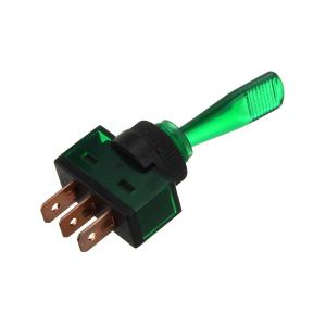 Тумблер 25*10*50 12В зеленый подсветка