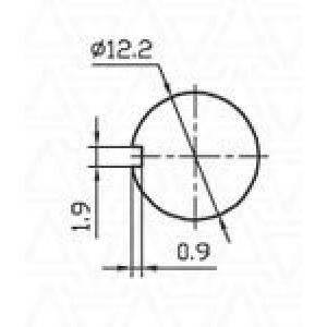 Тумблер 33*37 250В 15А 12 контактов, 3 положения 