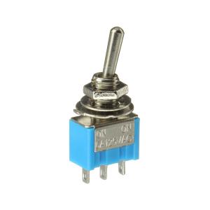 Тумблер 7*12 250В/3А 3 контакта, 2 положения, метал