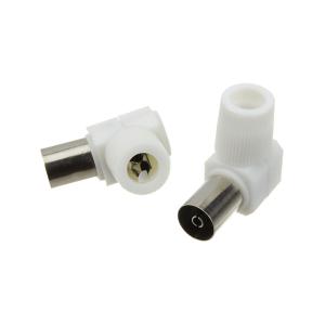 ТВ гнездо белое на провод угловой 05-2062-4