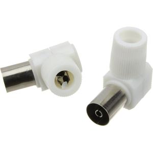 ТВ гнездо белое на провод угловой 05-2062-4