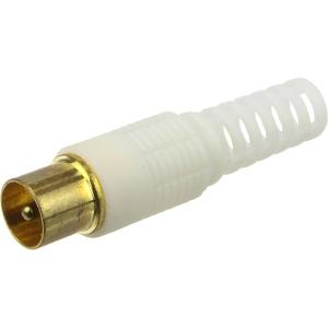 ТВ штекер белый GOLD PLASTIC