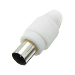 ТВ штекер белый Орех под винт