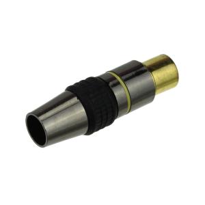 ТВ штекер metal Черный/Gold винт