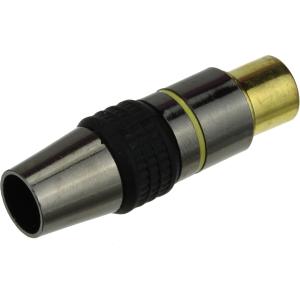 ТВ штекер METALL ЧЕРНЫЙ/GOLD винт