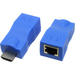 Удлинитель HDMI по витой паре RJ45(8P8C) до 30м, Cat5e/6, Full HD HE30