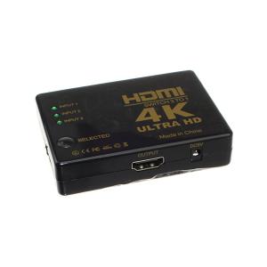 Управляемый коммутатор HDMI на 3 порта, ver.1.4, Full 4k@30Hz, пульт
