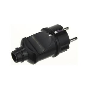 Вилка прямая с з/к IN Home, черная