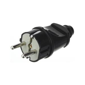 Вилка прямая с з/к IN Home, черная