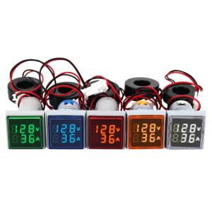 Вольтметр - амперметр 50-500В AC 0-100А AD101-22VAMSR (красный)