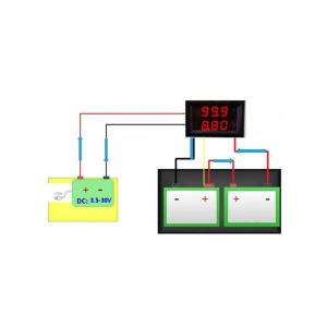 Вольтметр, амперметр в корпусе 0-30В, 0-3А (красный)