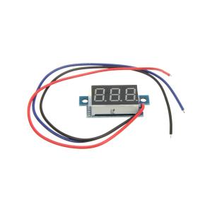 Вольтметр модуль 0-200В (красный) 0,36"