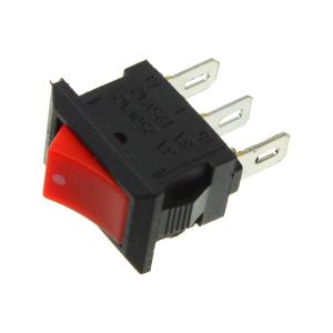 Выключатель 10Х15 3 контакта 2 положения красный, с точкой