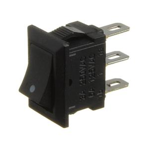 Выключатель 10Х15 3контакта 2положения черный, с точкой