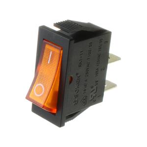 Выключатель 14х30.5 16А 250В Soken RX1-11 1x1N B/OR "0-" ON-OFF оранжевый подсветка