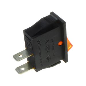 Выключатель 14х30.5 16А 250В Soken RX1-11 1x1N B/OR "0-" ON-OFF оранжевый подсветка