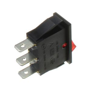 Выключатель 14х30.5 16А 250В Soken RX1-11 1x1N B/R "0" ON-OFF красный подсветка