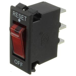 Выключатель 14*34 автоматический предохранитель 10А 3 контакта красный